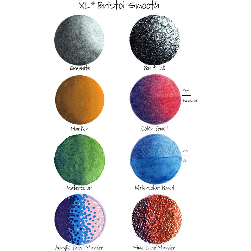 Canson XL Recycled Bristol Paper Pad 9"X12"-25 Sheets