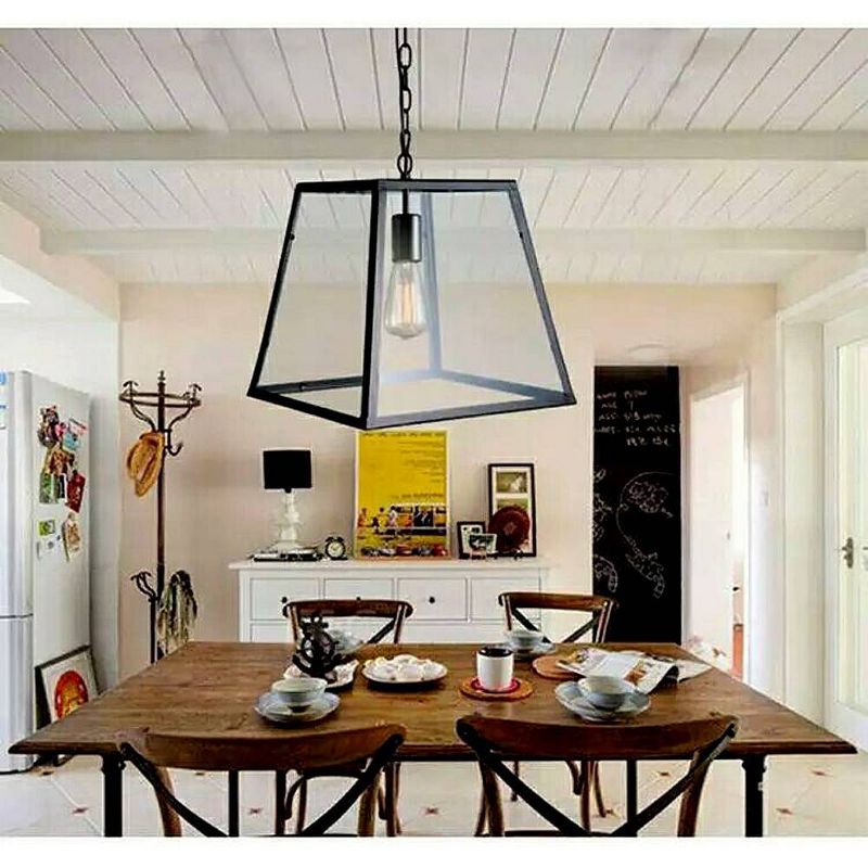 14" x 14" x 14" Minerva 1 Light Edison Lamp Black - Warehouse of Tiffany