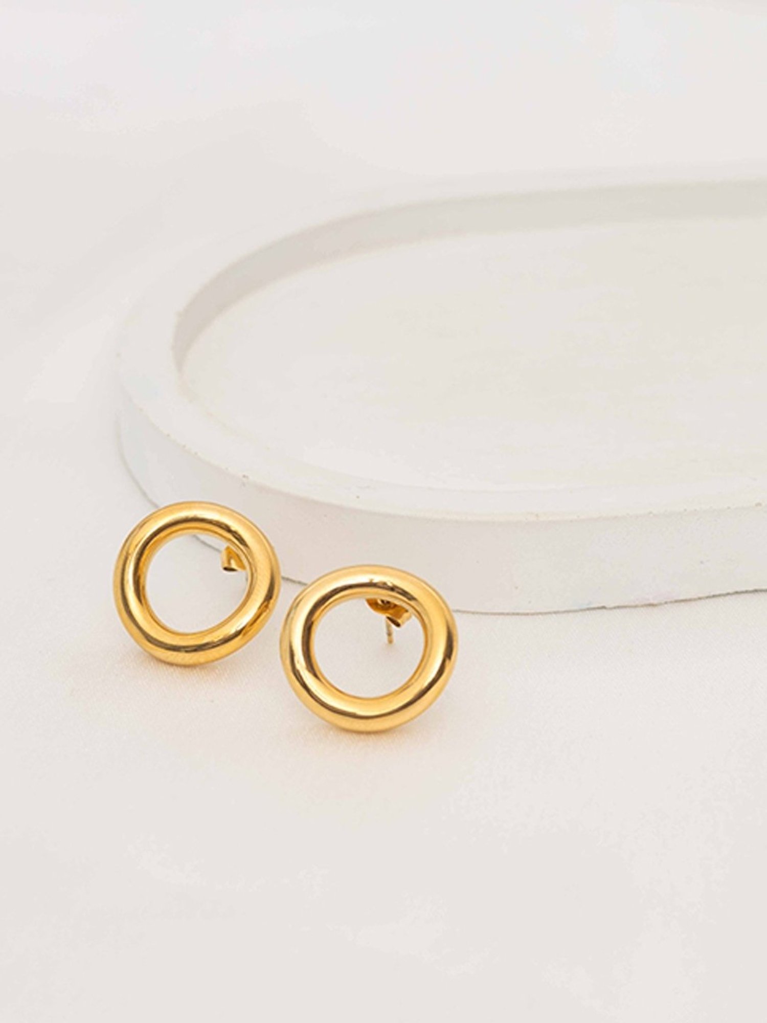 Perfectly Average Circle Stud Earrings for Women & Girls
