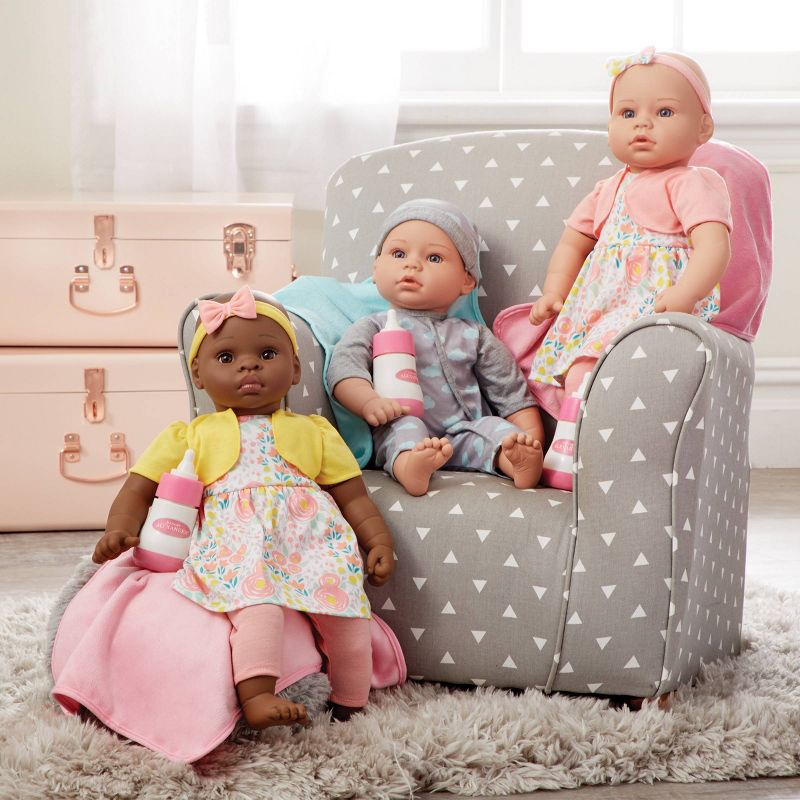 Madame Alexander 18" Small Wonders Sweet & Happy Baby Bedtime Set- Pink