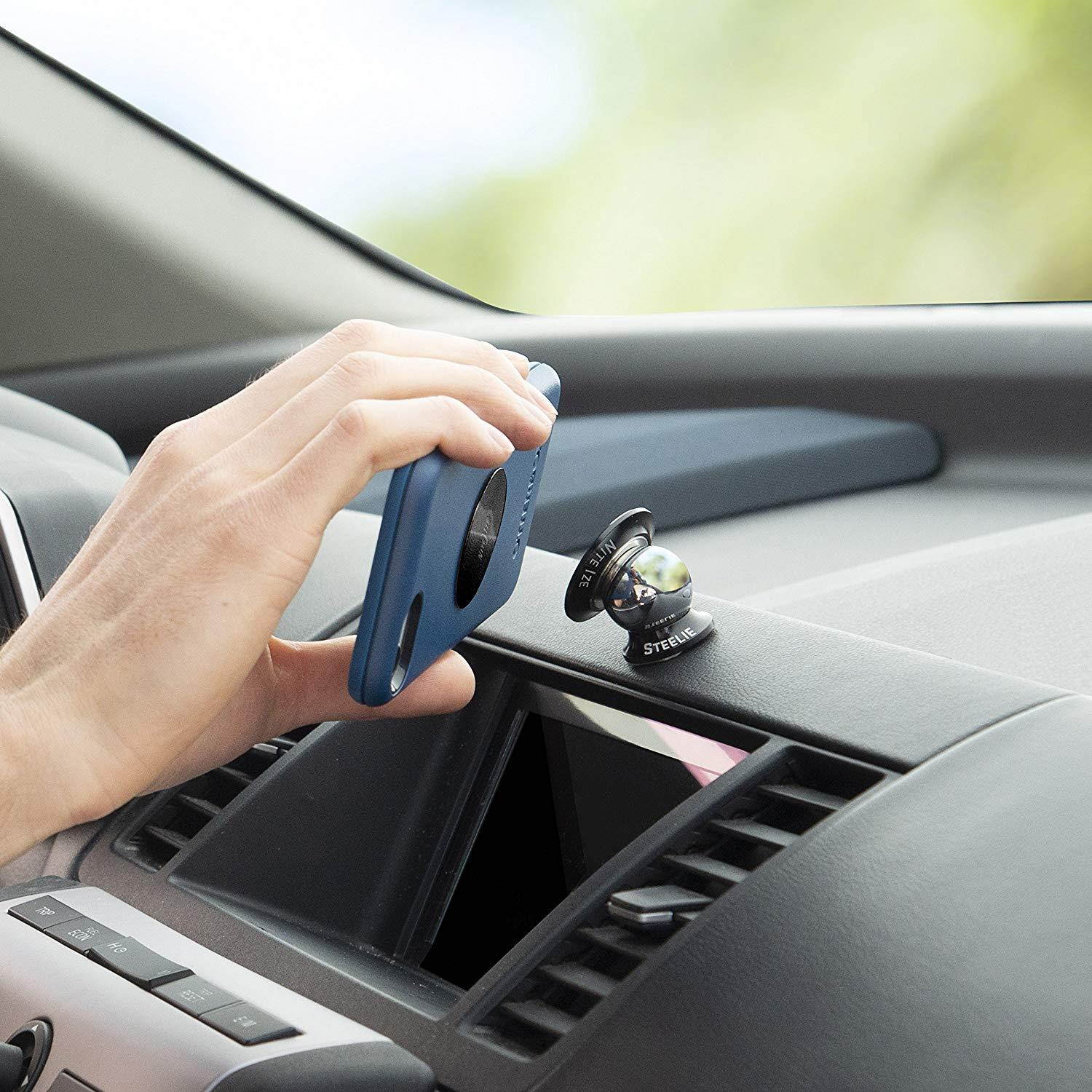 Nite Ize Steelie Orbiter Dash Kit - Low Profile Magnetic Car Dash Mount for Smartphones