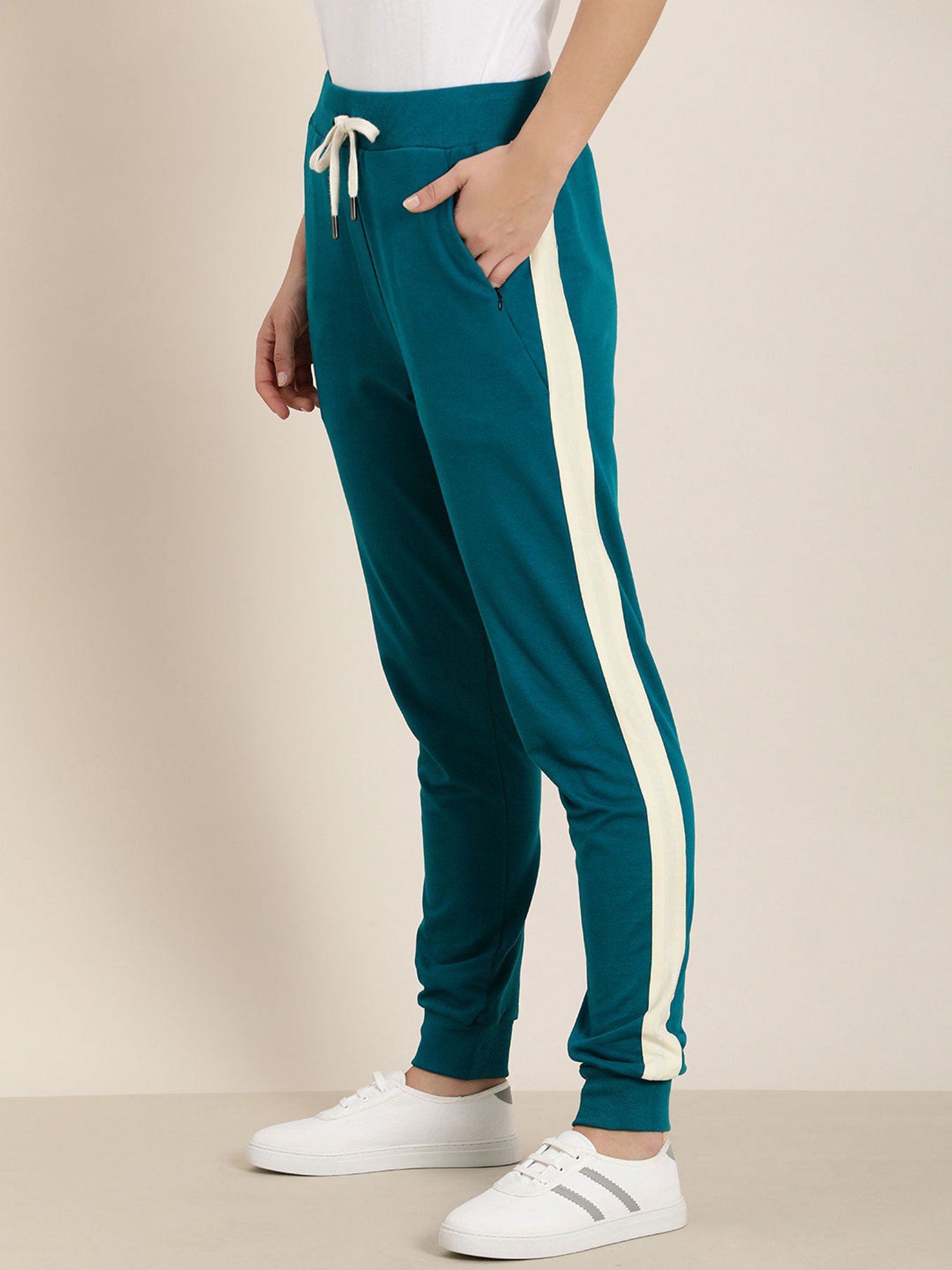 Difference of Opinion Teal Cotton Joggers