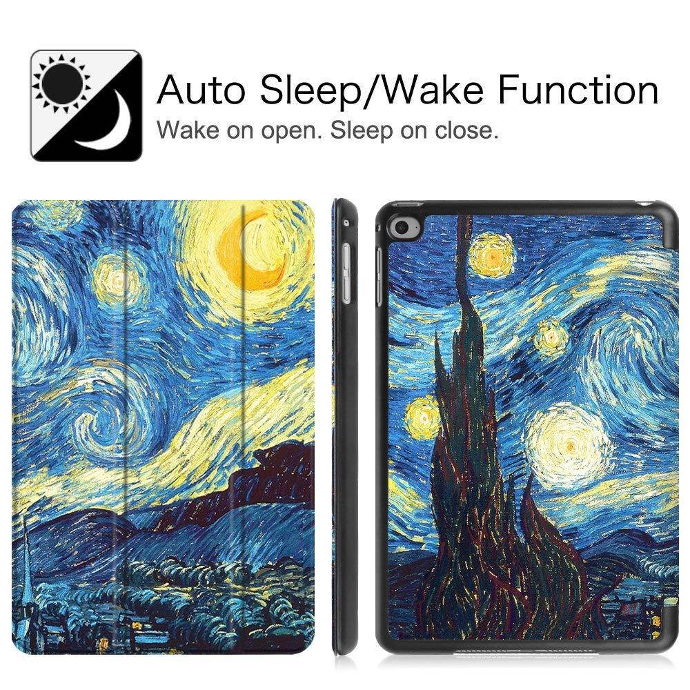 Fintie iPad mini 4 Case - Slimshell Lightweight Smart Stand Protective Cover with Auto Sleep/Wake Feature for Apple iPad mini 4 (2015 Release), Starry Night