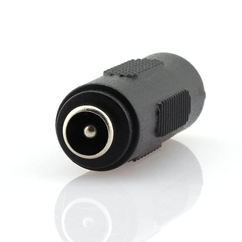 4pcs 5.5x2.1mm DC Power Plug Connector CCTV DC Power Plug Adaptor (2pcs Male to Male + 2pcs Female to Female)