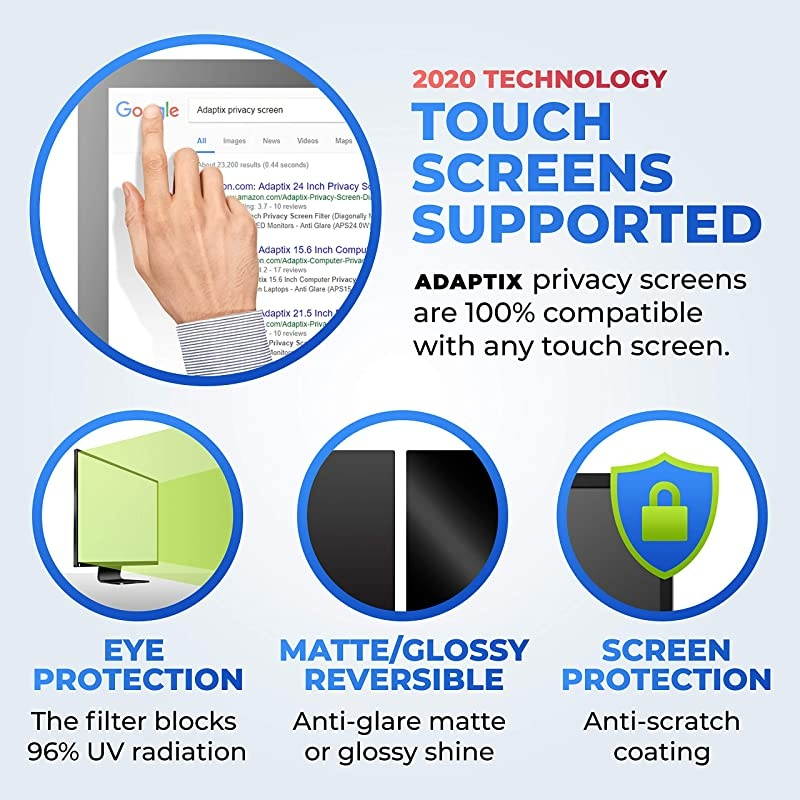 Laptop Privacy Screen 13.3&rdquo; &ndash; Information Protection Privacy Filter for Laptop &ndash; Anti-Glare, Anti-Scratch, Blocks 96% UV &ndash; Matte or Gloss Finish Privacy Screen Protector &ndash; 4:3 (APF13.3)