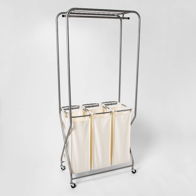 Neatfreak Easy Access Double Laundry Sorter with Folding Table