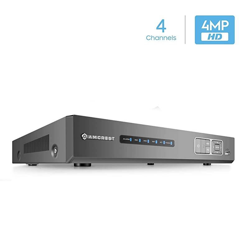 UltraHD 4MP 16CH Video Security System - Eight x 4MP Weatherproof IP67 Bullet Cameras, Hard Drive Not Included, HD Over Analog/BNC, AMDV4M16-8B-B (Black)