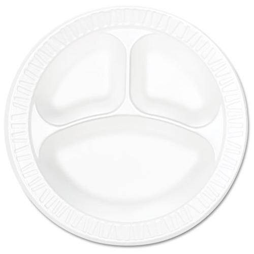 Concorde Foam Plate Compartmented 10 1/4" dia WE 125/Pack 4 Packs/Carton