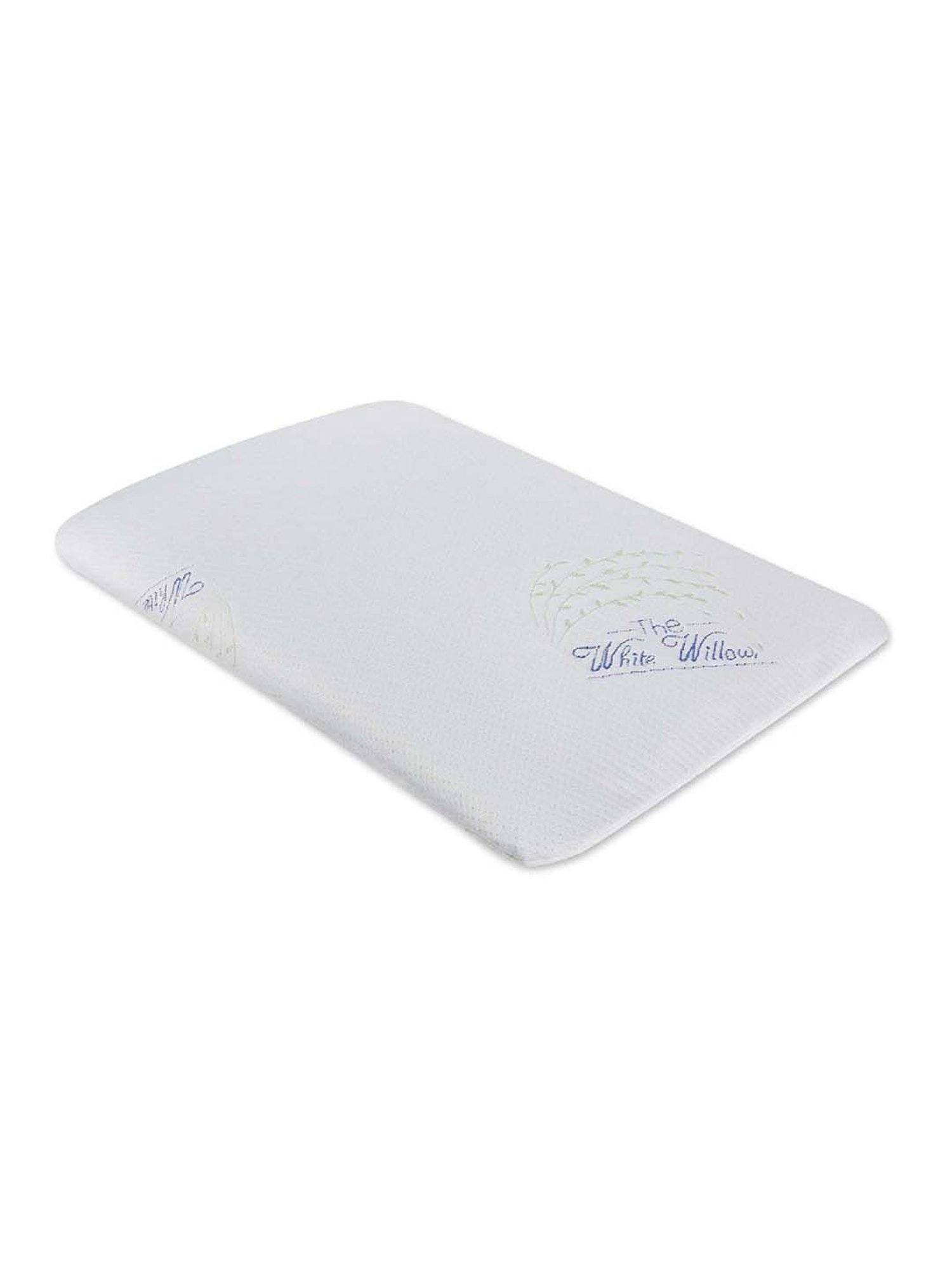 The White Willow White Slim Pillow with Cover - Set of 1