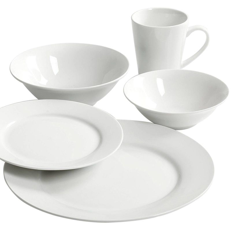 Gibson Home 30pc Ceramic Noble Court Dinnerware Set White