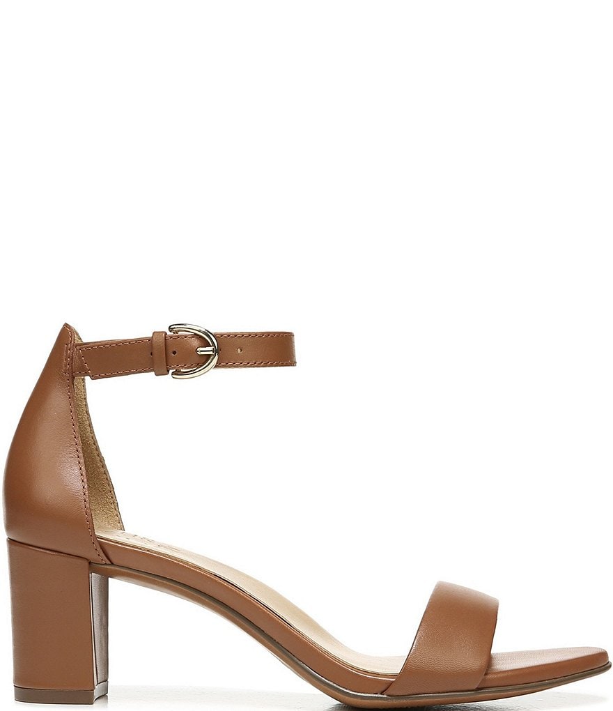 Naturalizer Vera True Colors Leather Ankle Strap Block Heel Dress Sandals
