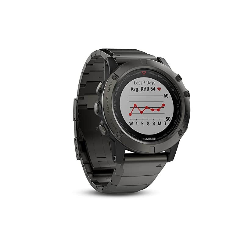 Fenix 5X Sapphire - Slate Gray with Metal Band (Renewed)