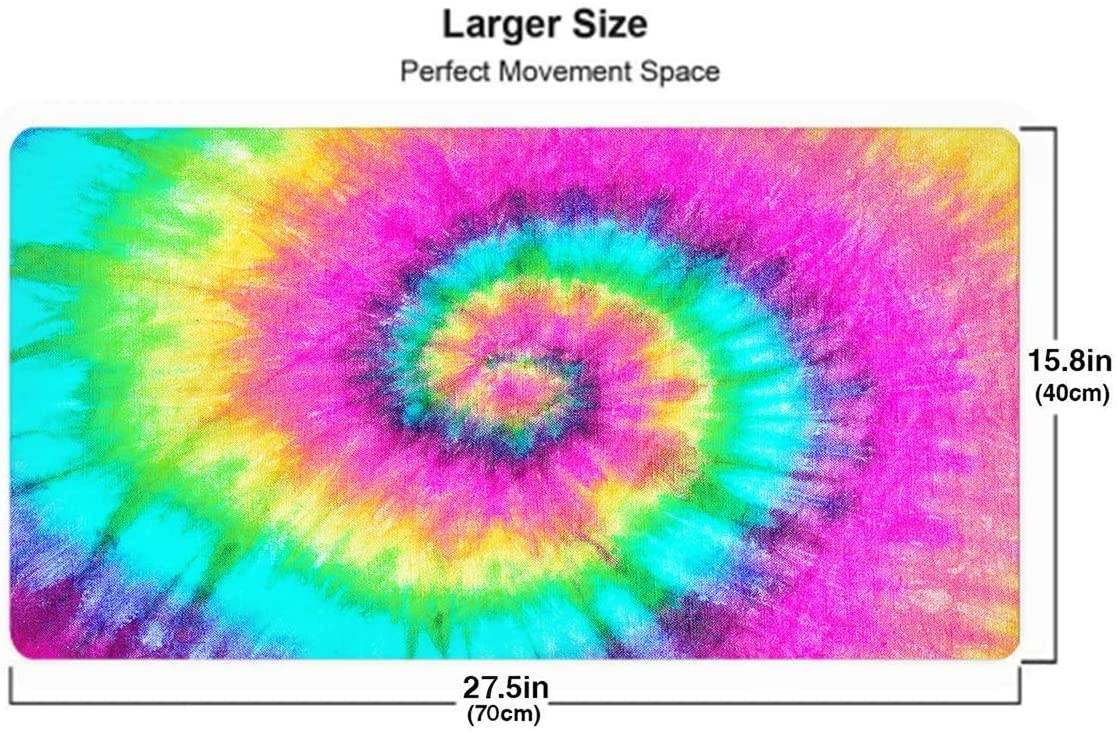 Cool Tie Dye Fashion Young Mouse Pads - Large Gaming Mouse Pad - Non-Slip Rubber Rectangle Durable Mouse Pads - Beautiful Office Mouse Pad 15.7 X 27.5 Inch (400mmX700mmX2.5mm)