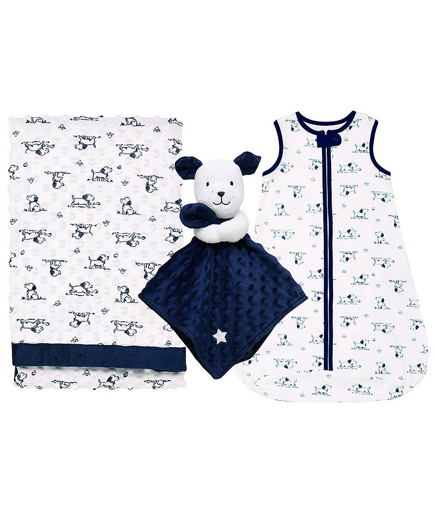 Little Me Baby Boys Puppy Toile Puppy Snuggle Buddy