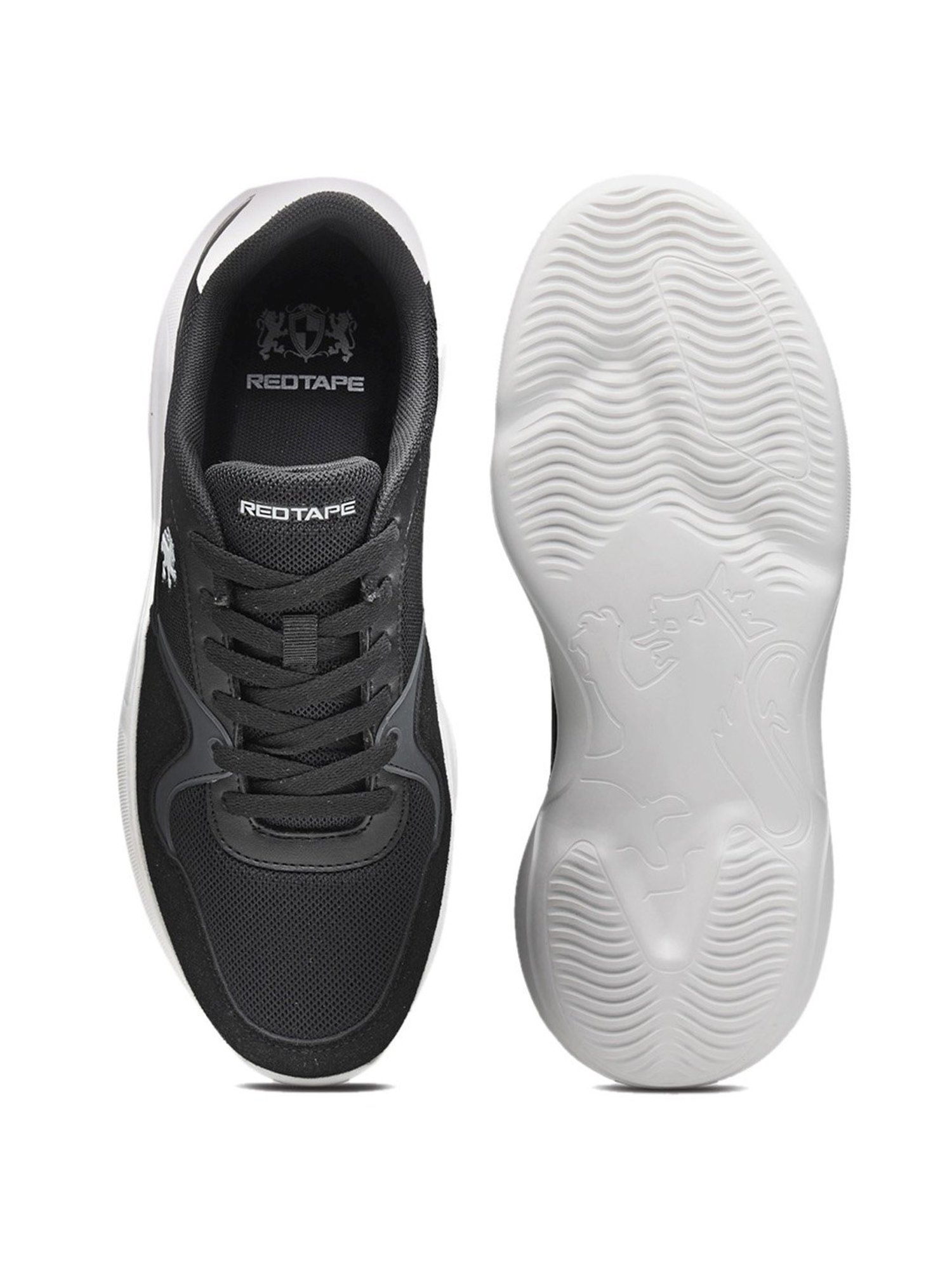 Red Tape Men's Black Casual Sneakers