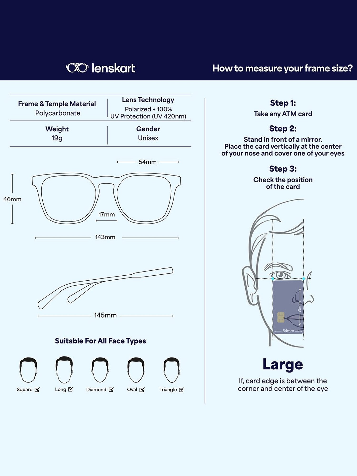 Vincent Chase by Lenskart VC S13980 Blue Polarized Square Sunglasses