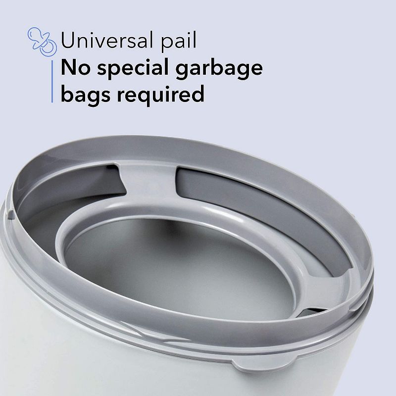 Lil&rsquo; Jumbl Odor Locking Diaper Pail, Child-Proof Diaper Trash Can, Modern Sleek Design, Easy to Use & Clean, No Special Bag Required, Small Diaper Trash Can