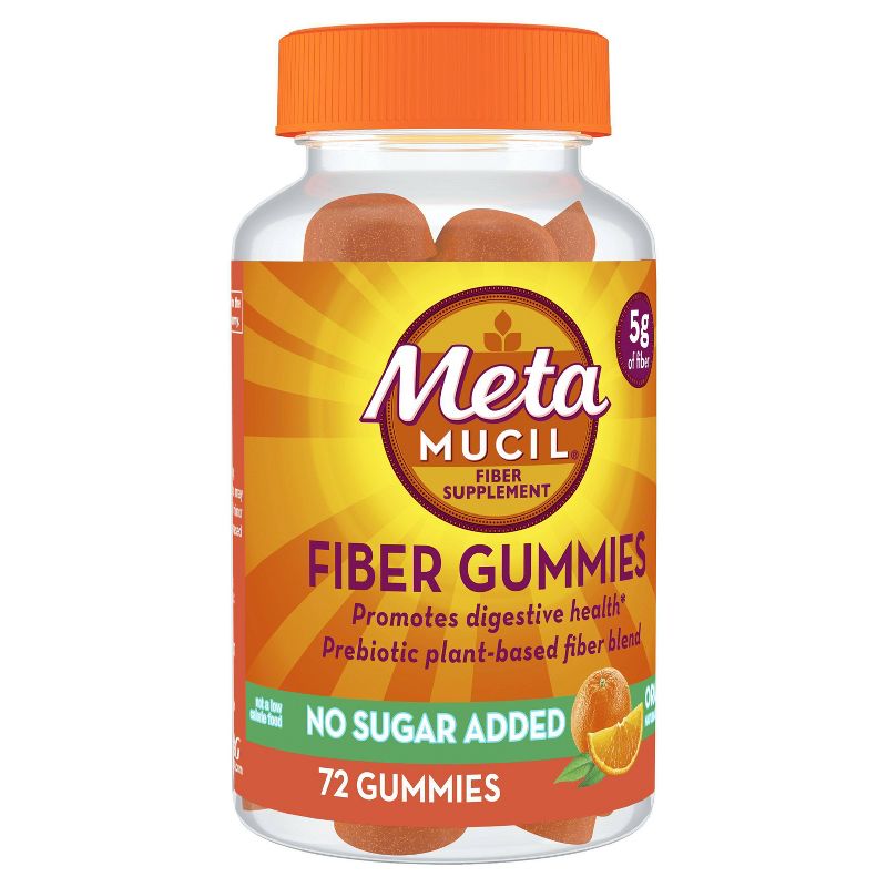 Metamucil Fiber Supplement Sugar-free Gummies - Orange - 72ct