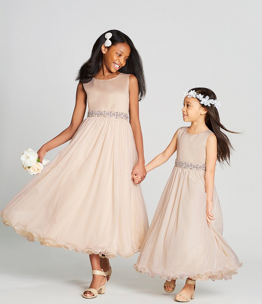 Badgley Mischka Little Girls 4-6X 3D Floral Hi-Low Dress