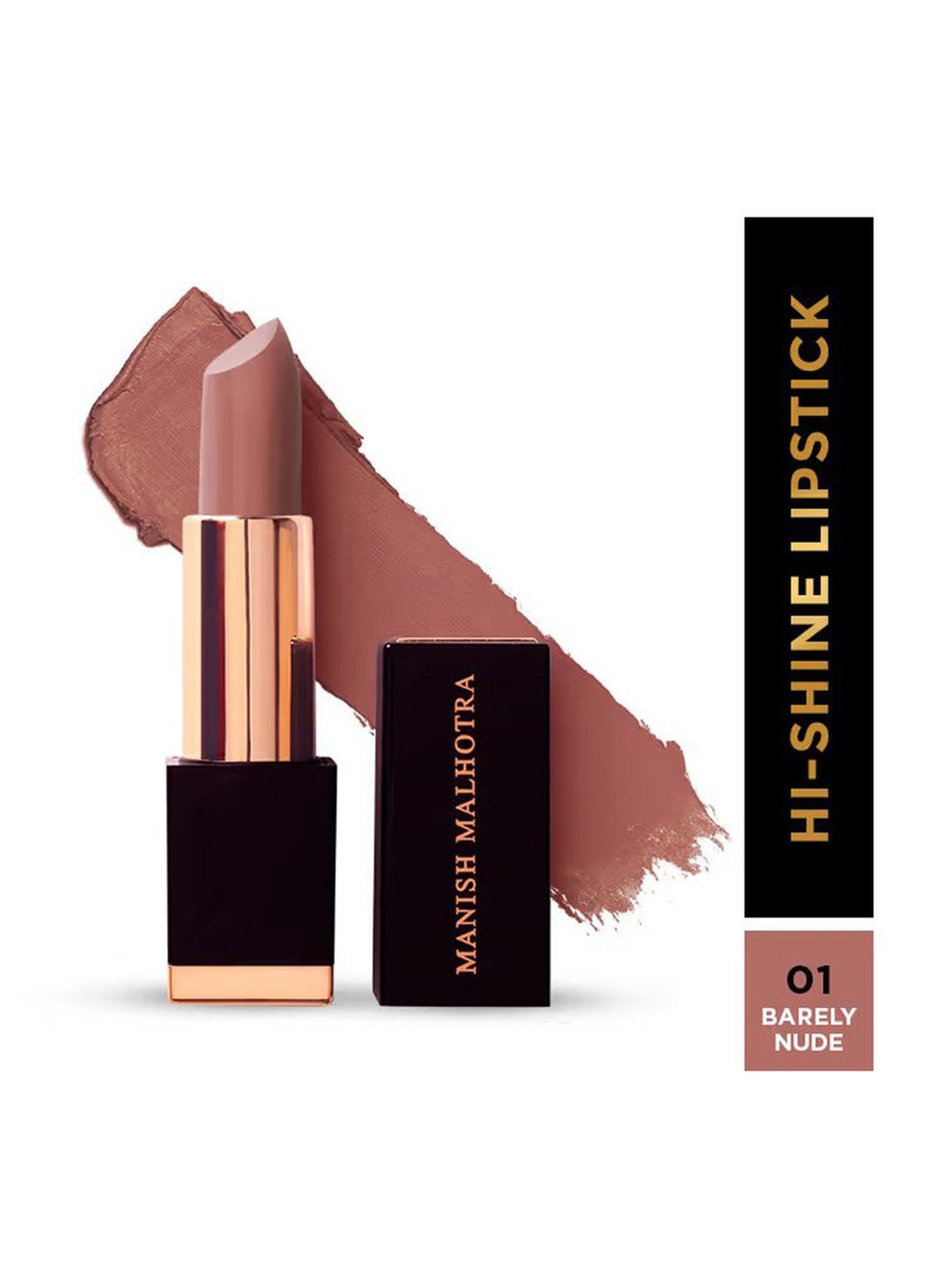 Manish Malhotra Beauty by MyGlamm Hi-Shine Lipstick Barely Nude - 4 gm
