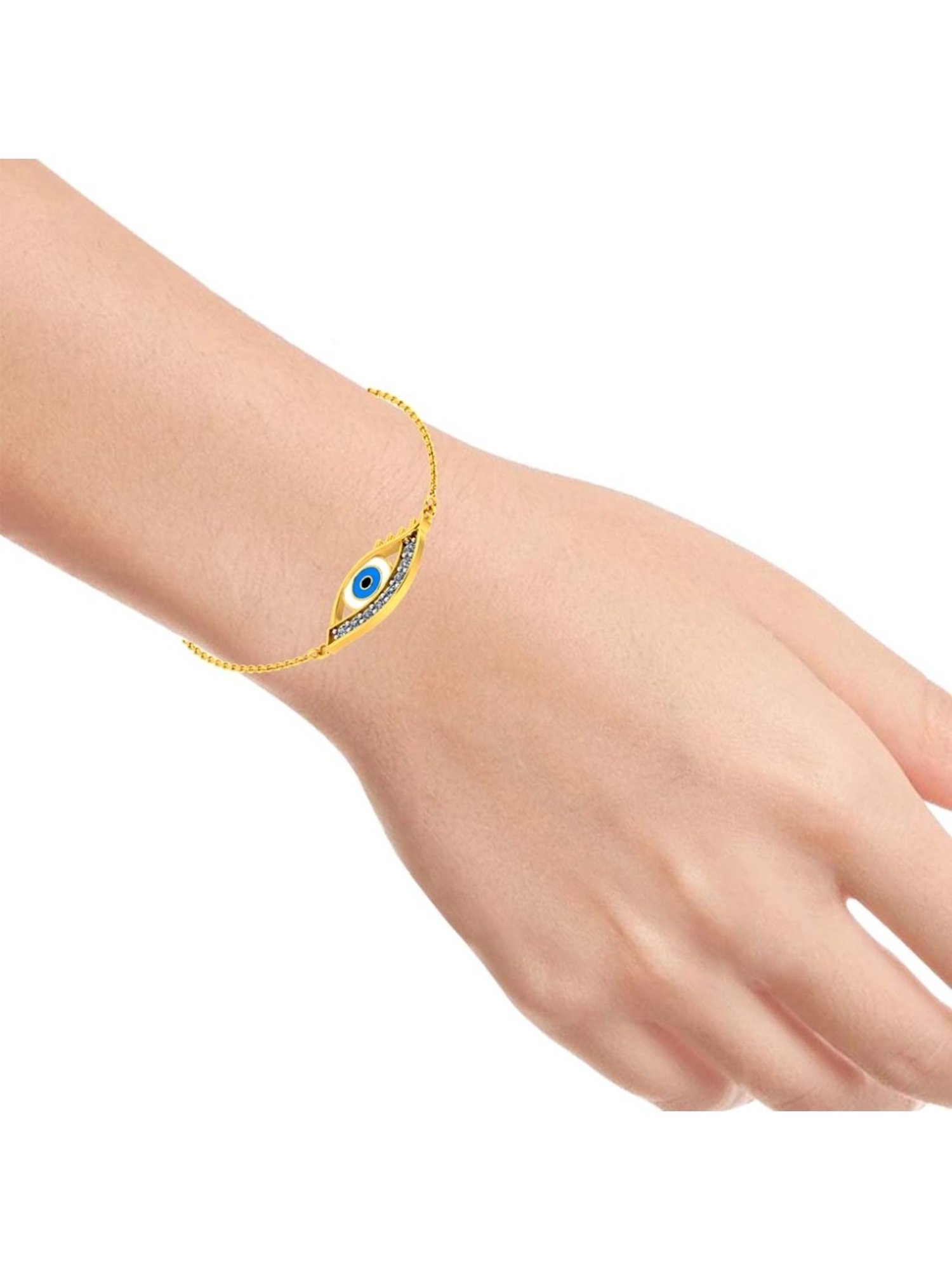 Mia by Tanishq Cupid Charm 14k Gold & Diamond Bracelet for Women