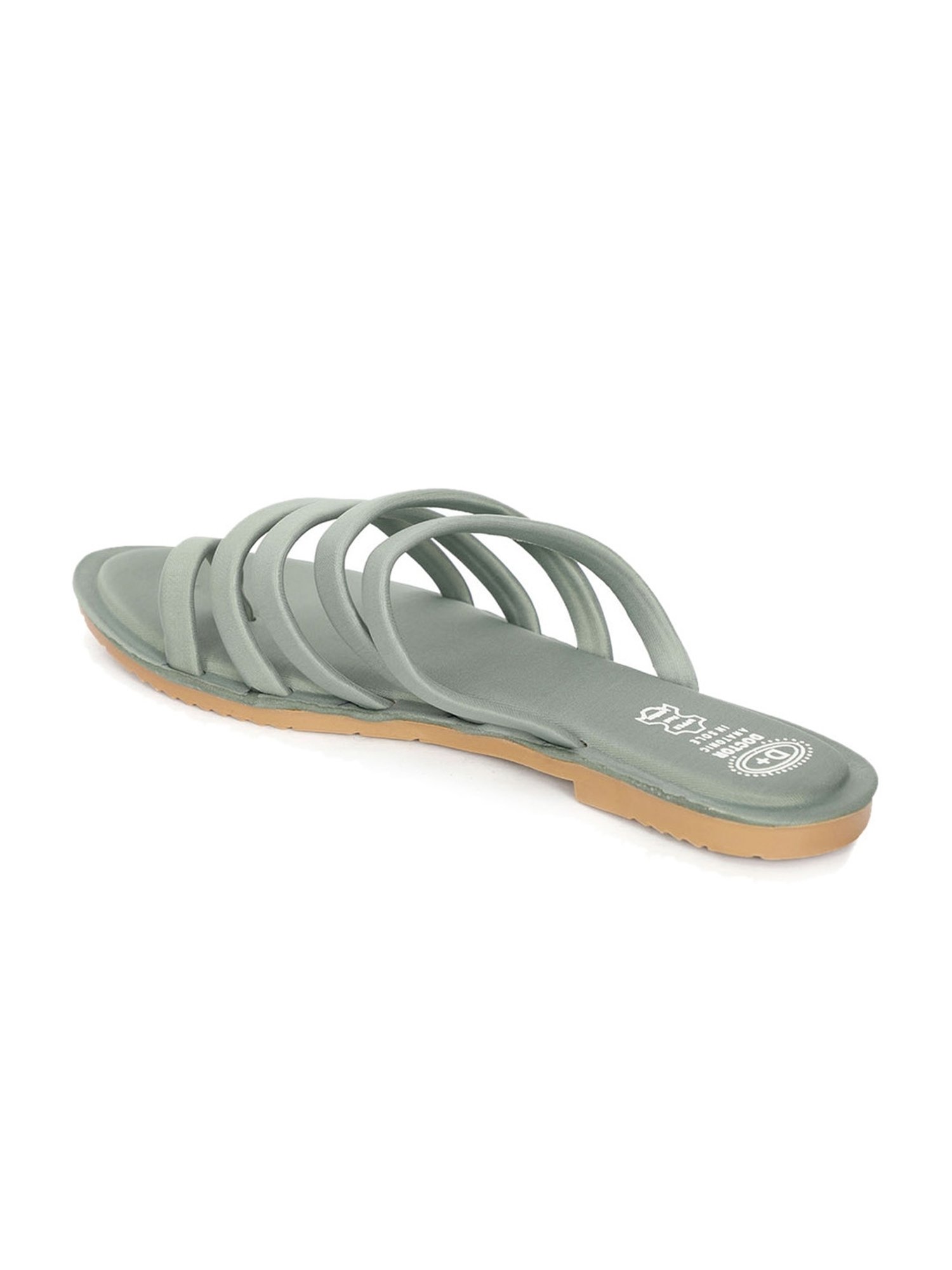 NR by Nidhi Rathi Women's Olive Toe Ring Sandals