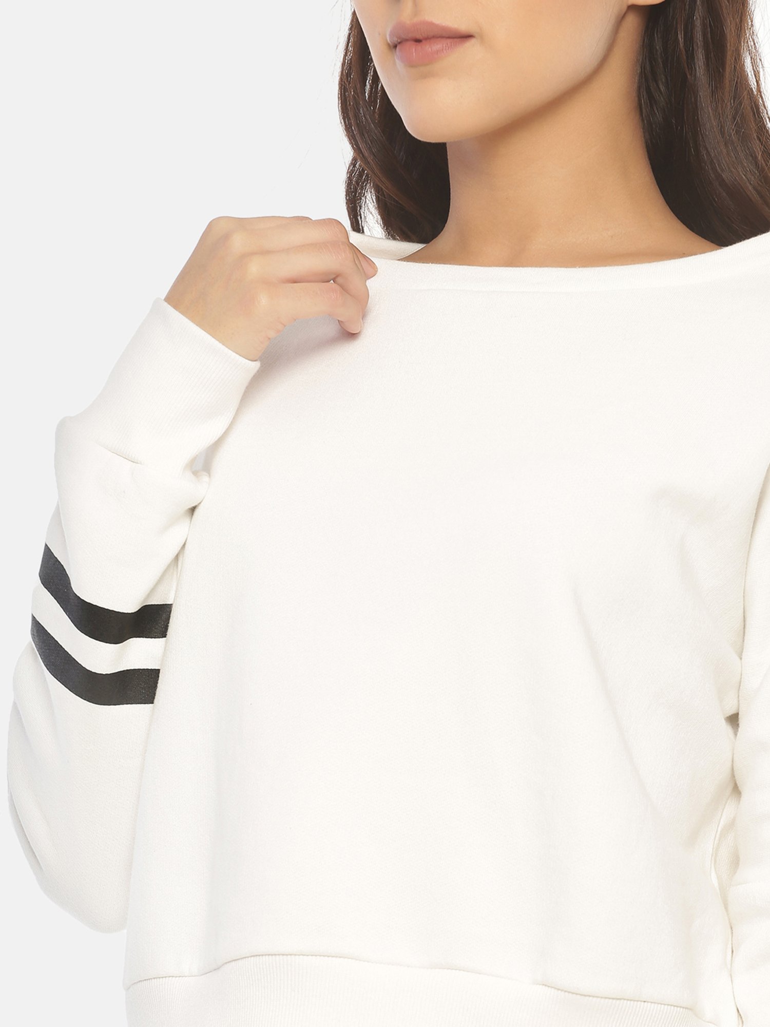 ISU White Regular Fit Sweatshirt