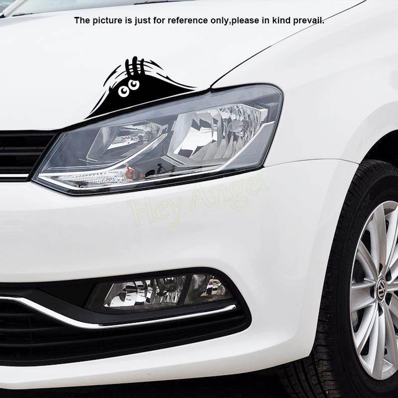 Peeking Monster Scary Eyes Waterproof Self-Adhesive Vinyl Car Decal Sticker for Laptop Ipad Window Wall Truck Motorcycle