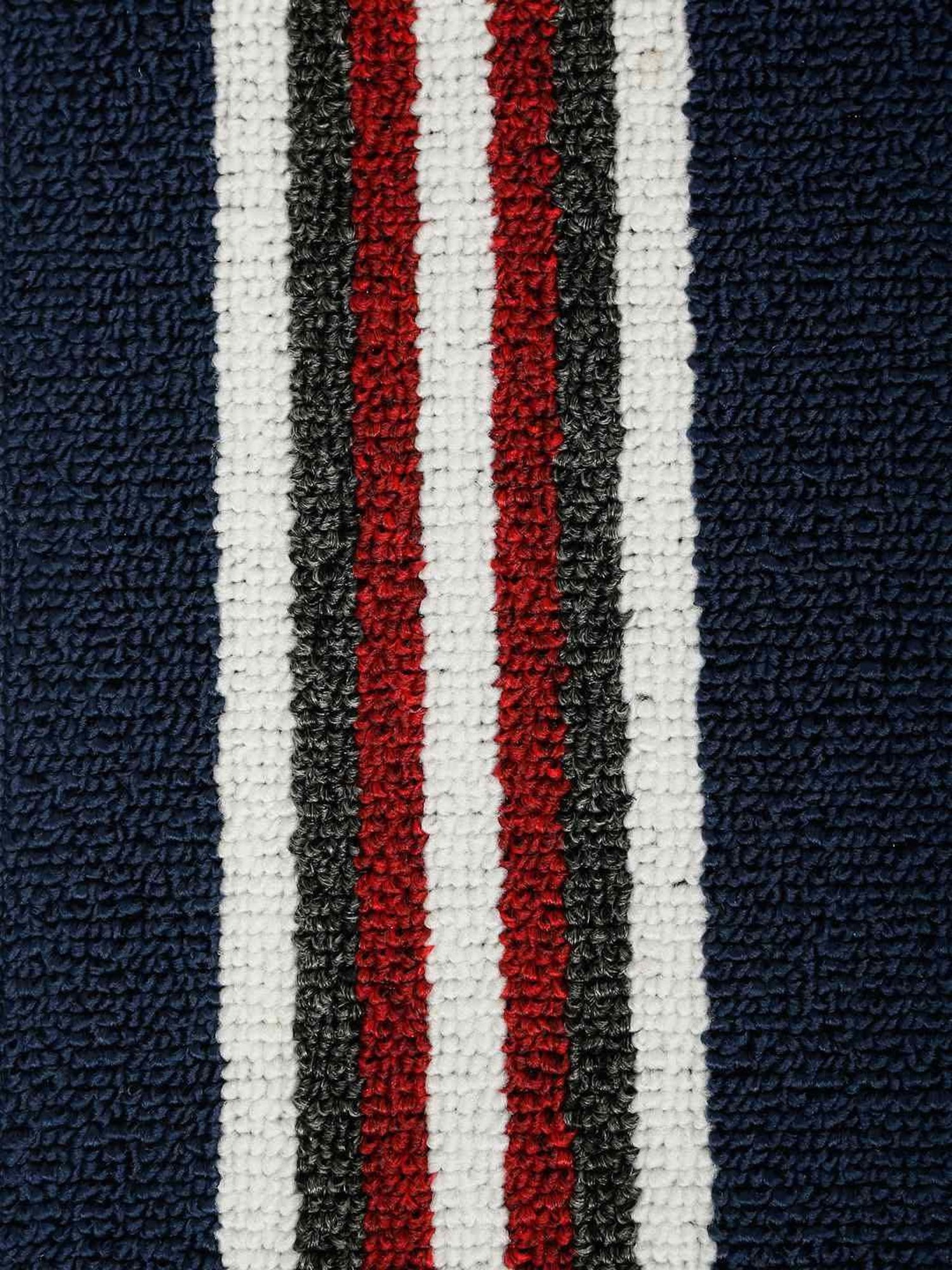 Hosta Homes Navy & Red Cotton Water Absorbent Anti Skid Multipurpose Mat