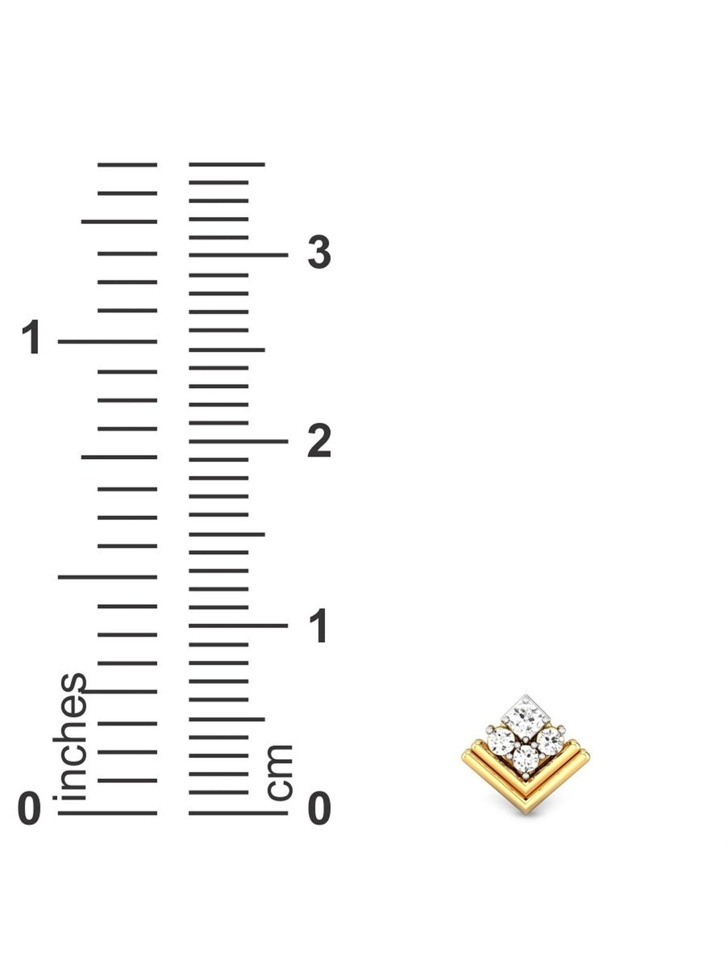 Candere by Kalyan Jewellers 18k Yellow Gold and Diamond Nosepin for Women