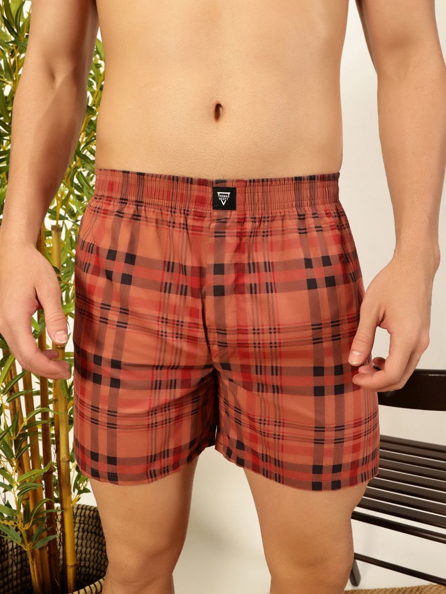 Thomas Scott Multicolored Regular Fit Printed Boxers - Pack Of 2