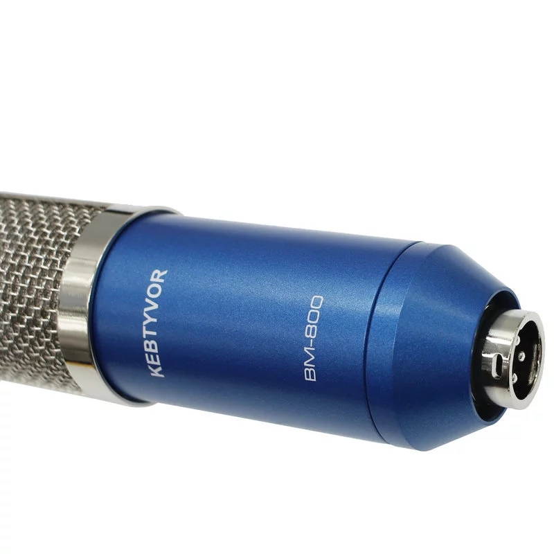 BM-800 Dynamic Condenser Wired Handheld Microphone Mic Sound Studio for Recording Kit KTV Karaoke with Shock Mount