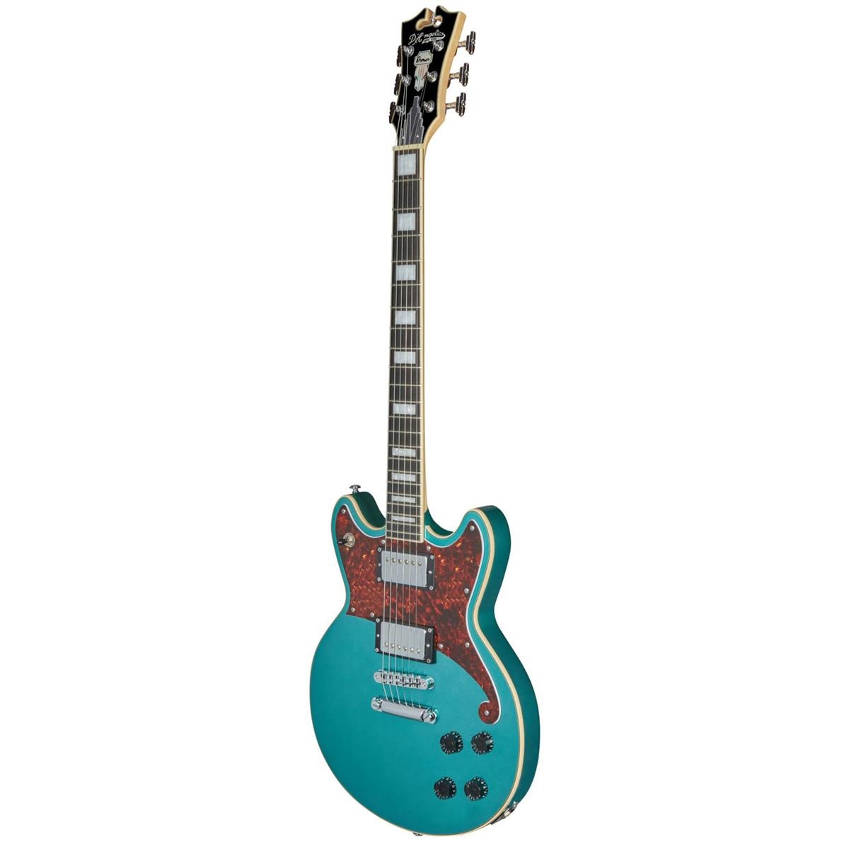 D'Angelico Guitars Premier Brighton Electric Guitar, Stopbar, Ocean Turquoise