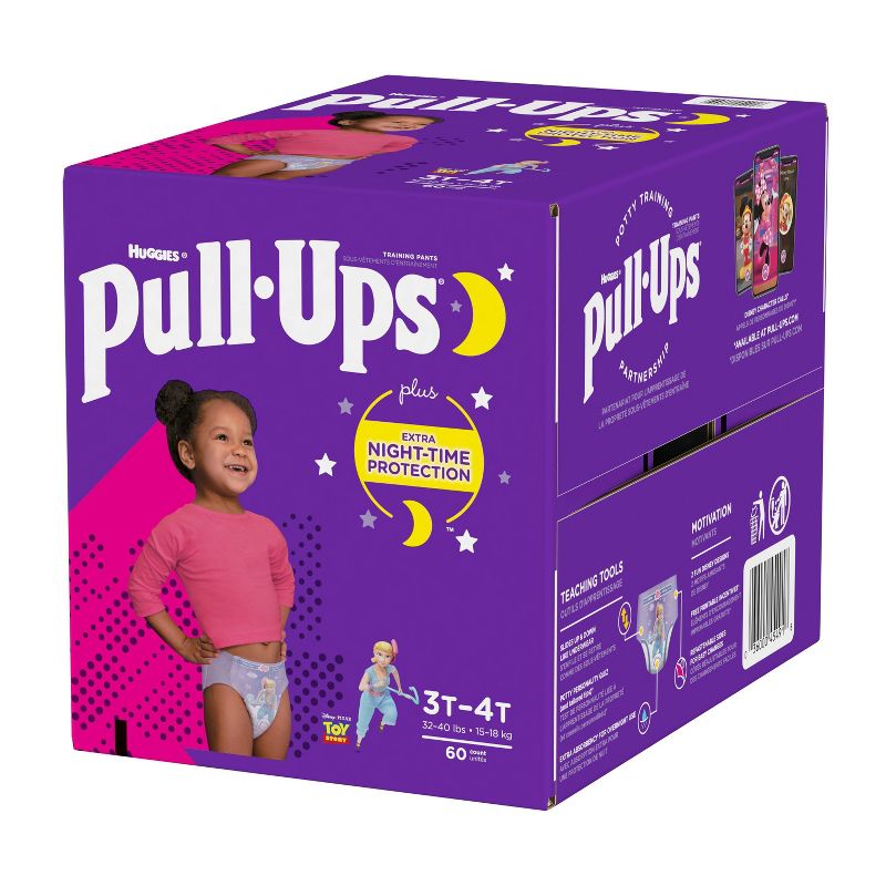 Huggies Bundle - Pull Ups Girls' Training Pants Size 3T-4T (84ct) + Pull Ups Girls' Night-Time Training Pants (60ct)