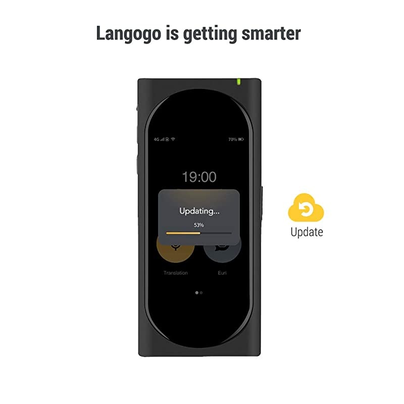 Genesis 2in1 AI Translator Device and Voice Recorder Transcriber 100+ Languages Instant TwoWay Translation and Transcription Recorder Builtin Data 31inch Retina Display Black