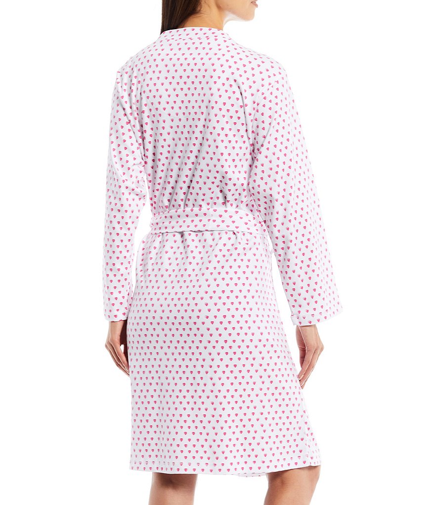 PJ Salvage Solid Ribbed Knit Long Wrap Robe