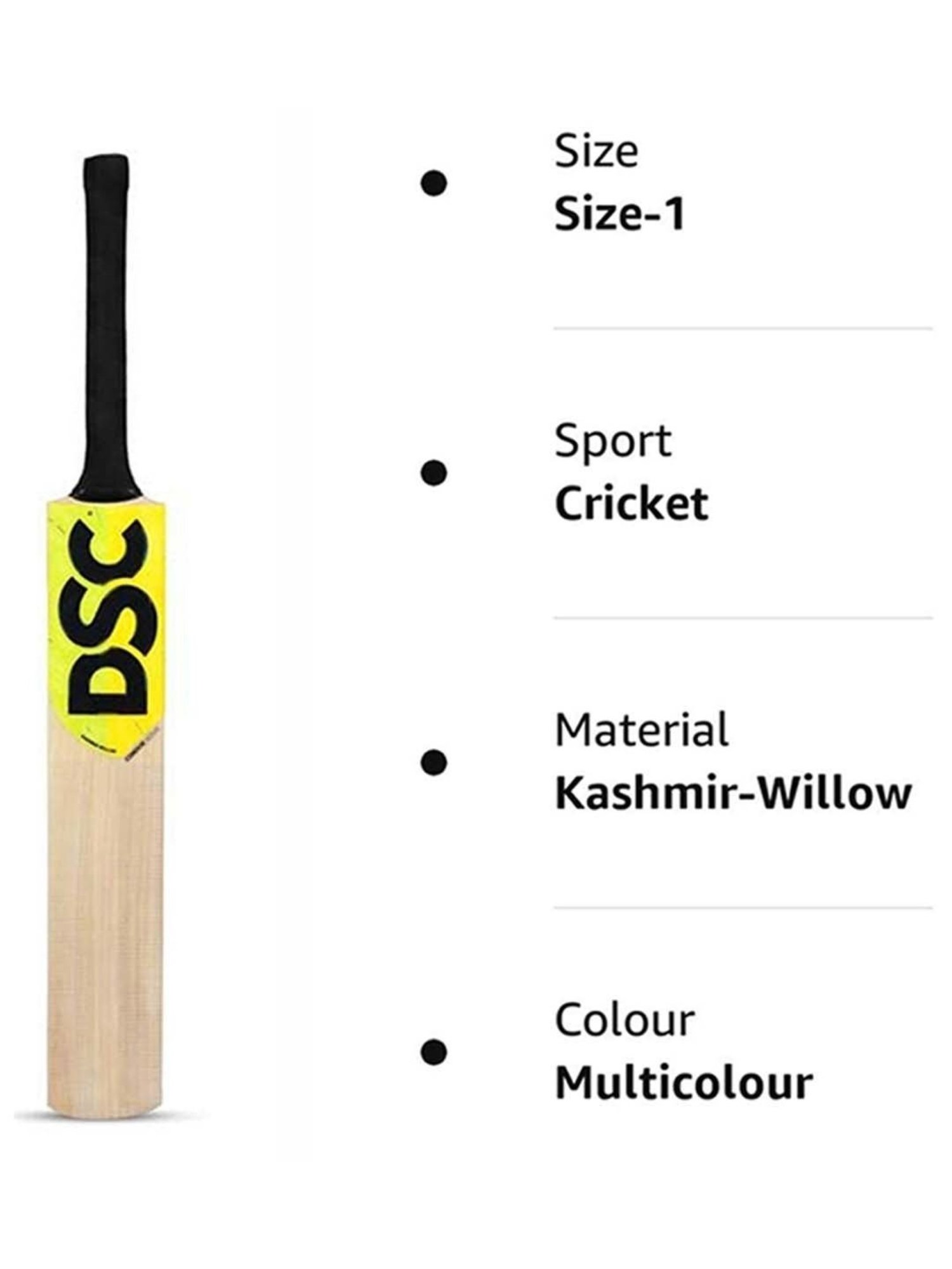 DSC Condor Sizzler Kashmir Willow Cricket Bat Size - 1