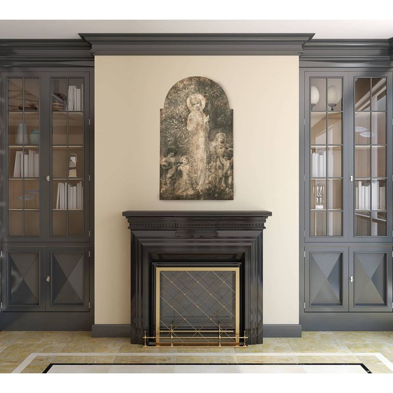 Vintage Image Lady in the Garden Wood Wall Décor - 3R Studios