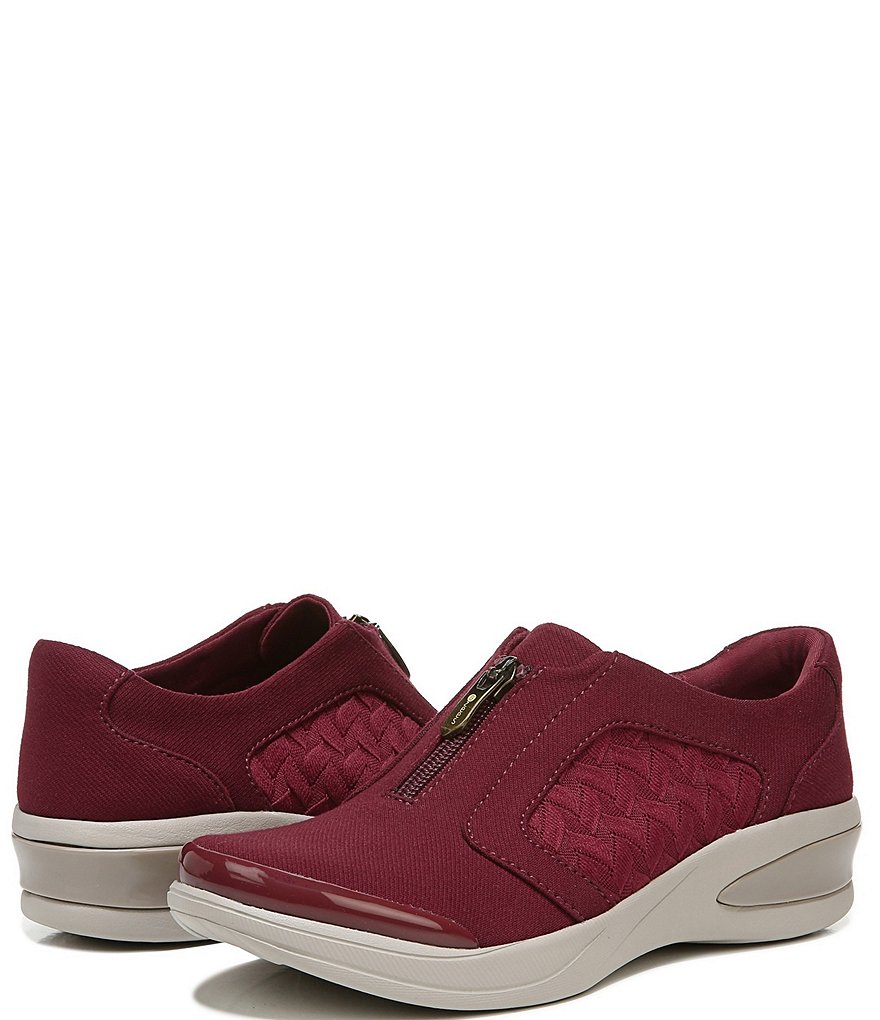 Bzees Florence Center Front Zip Slip-On Washable Sneakers