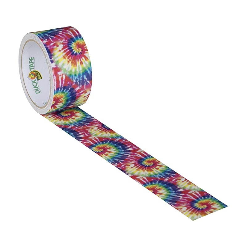 283268 Printed Duct Tape Single Roll, 1.88 Inches x 10 Yards, Love Tie Dye