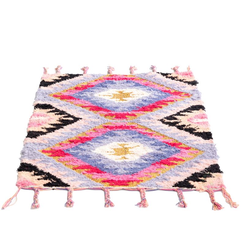 1'10"x1'10" Rectangle Woven Accent Rug Multicolored - DEERLUX