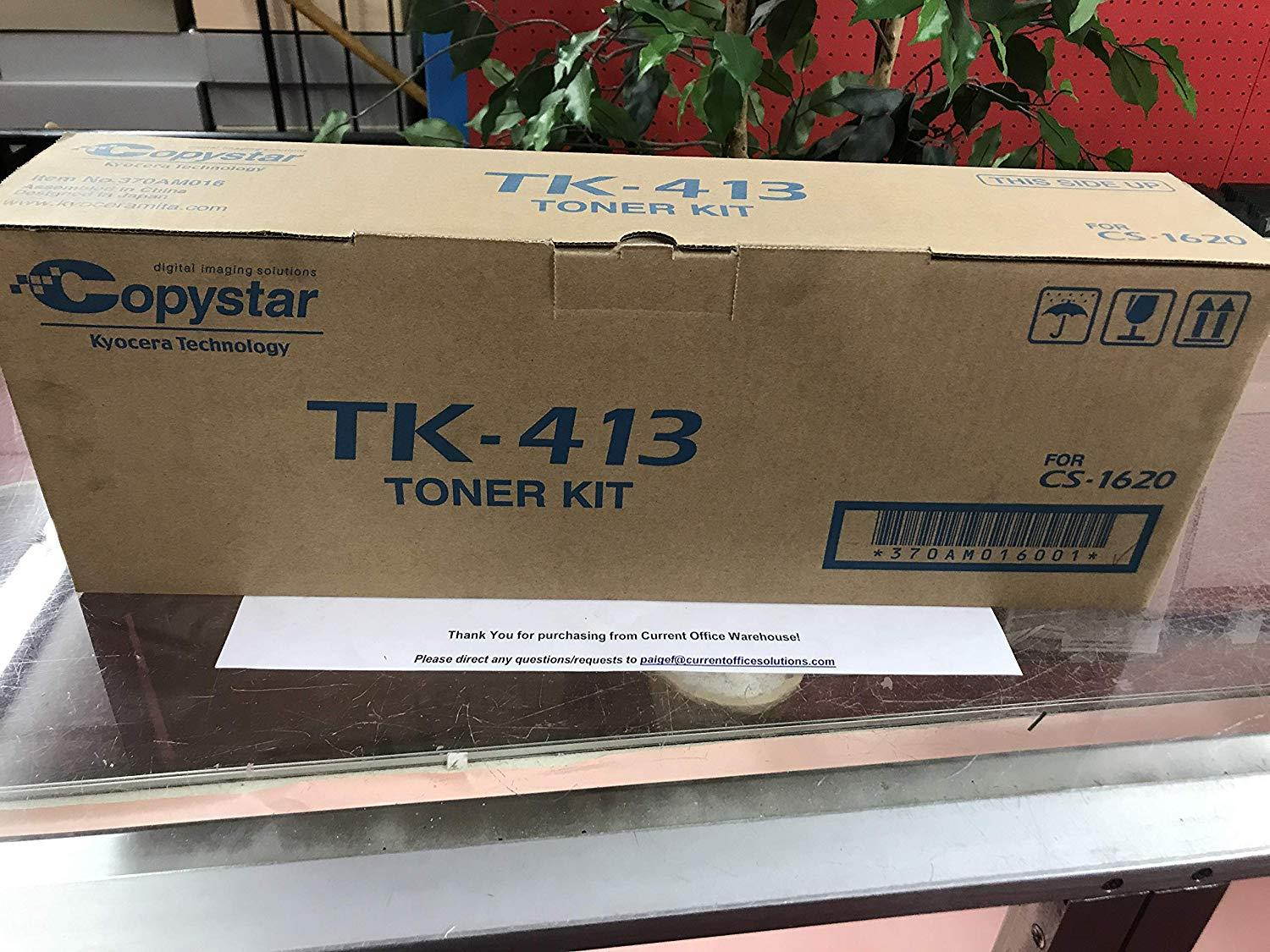 Copystar Genuine Brand Name, OEM 370AM016 TK-413 (TK413) Black Toner Cartridge (15K YLD) for CS-1620, CS-1650, CS-2020, CS-2050 Printers