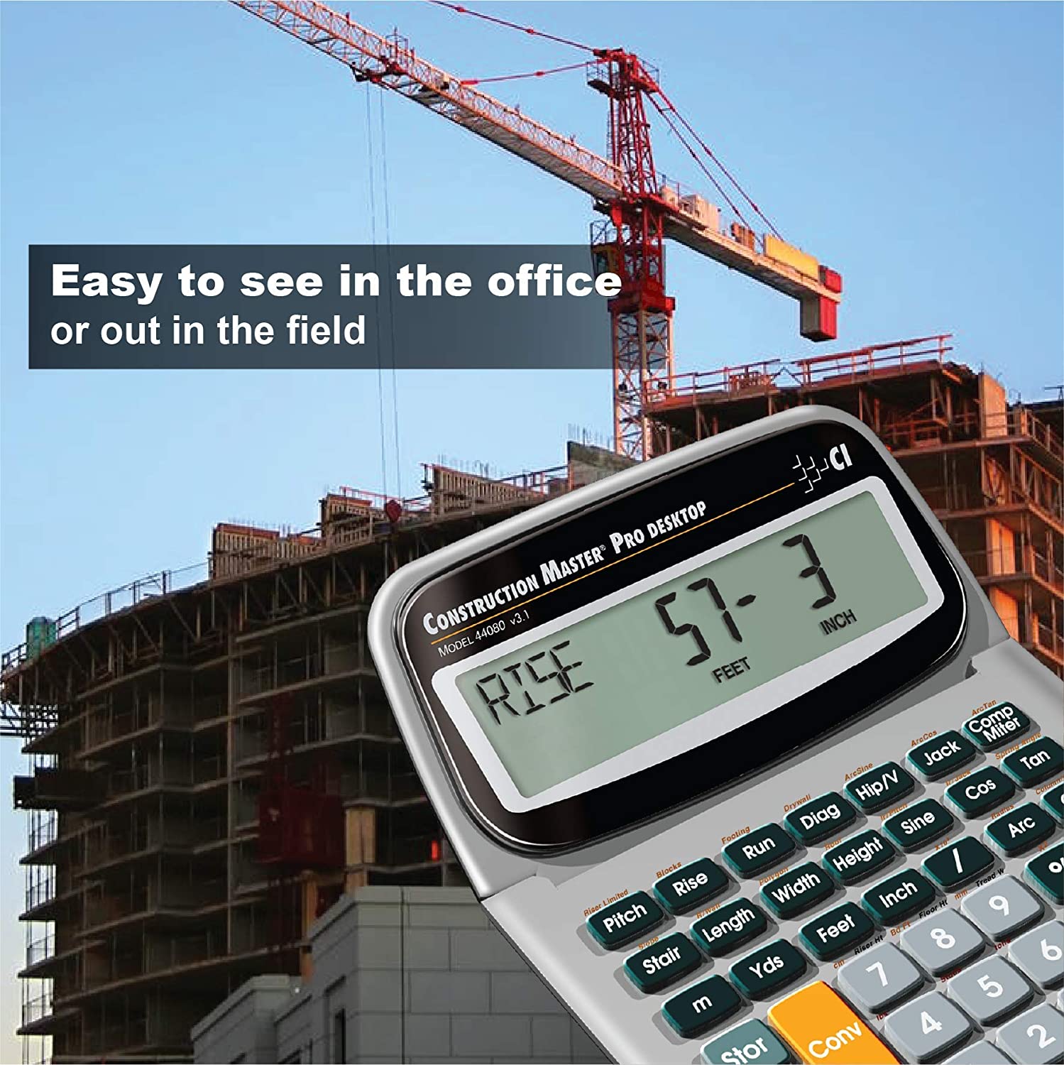 Desktop Construction Calculator CALCULATED INDUSTRIES 44080