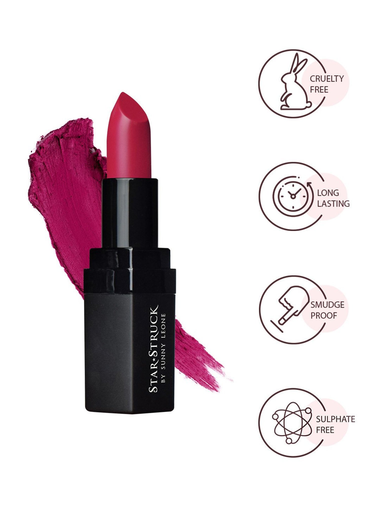 StarStruck By Sunny Leone Intense Matte Lip color Rooberry - 4.2 gm