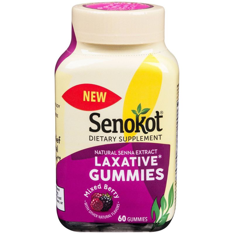 Senokot Dietary Supplement Laxative Gummies - Mixed Berry - 60ct
