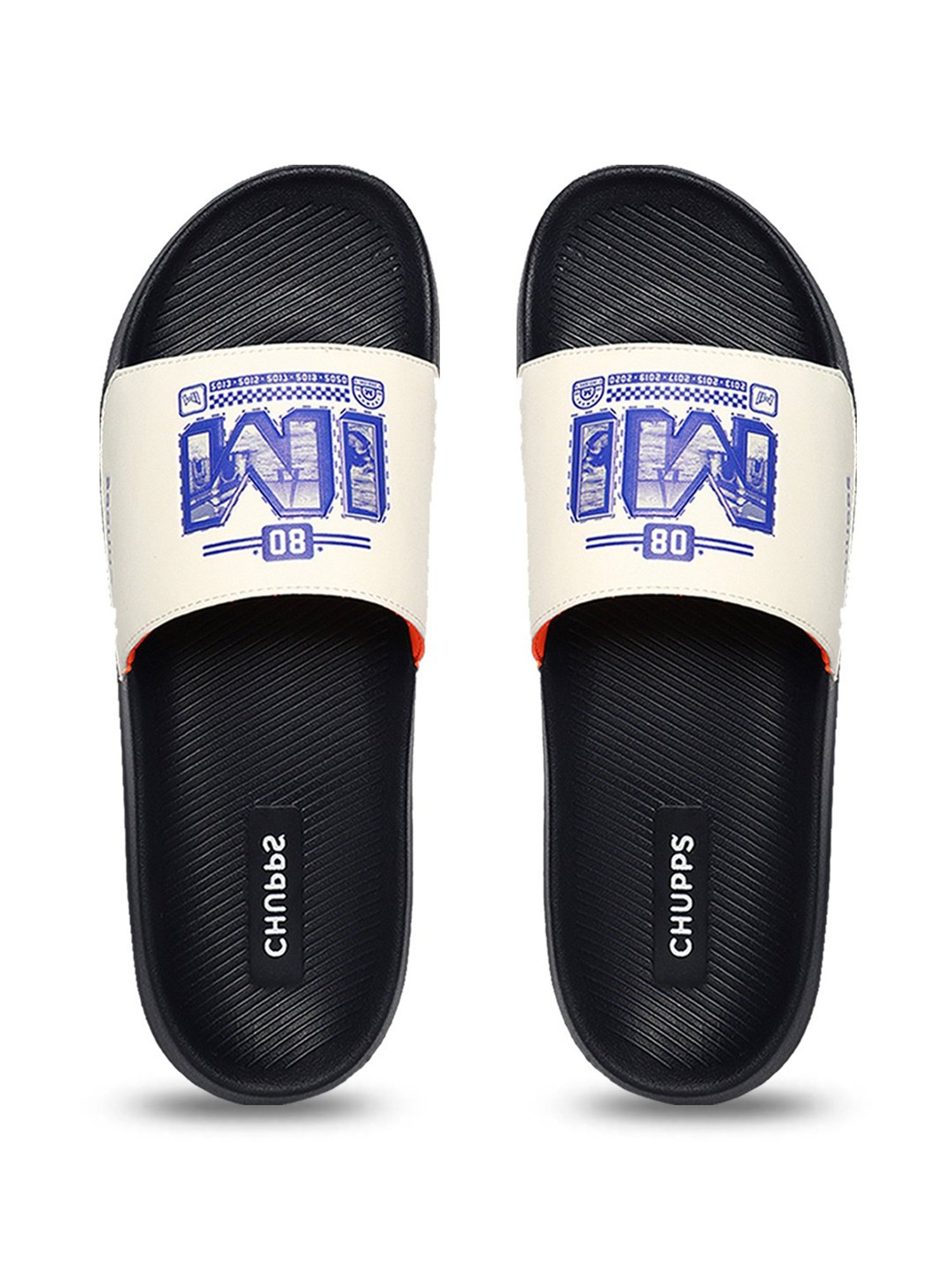 Chupps Men's Mumbai Indians White Slides