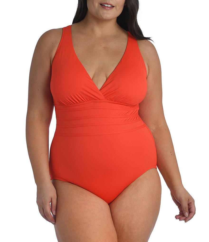 Magicsuit Plus Size Yvonne Control Fit One Piece Swimdress
