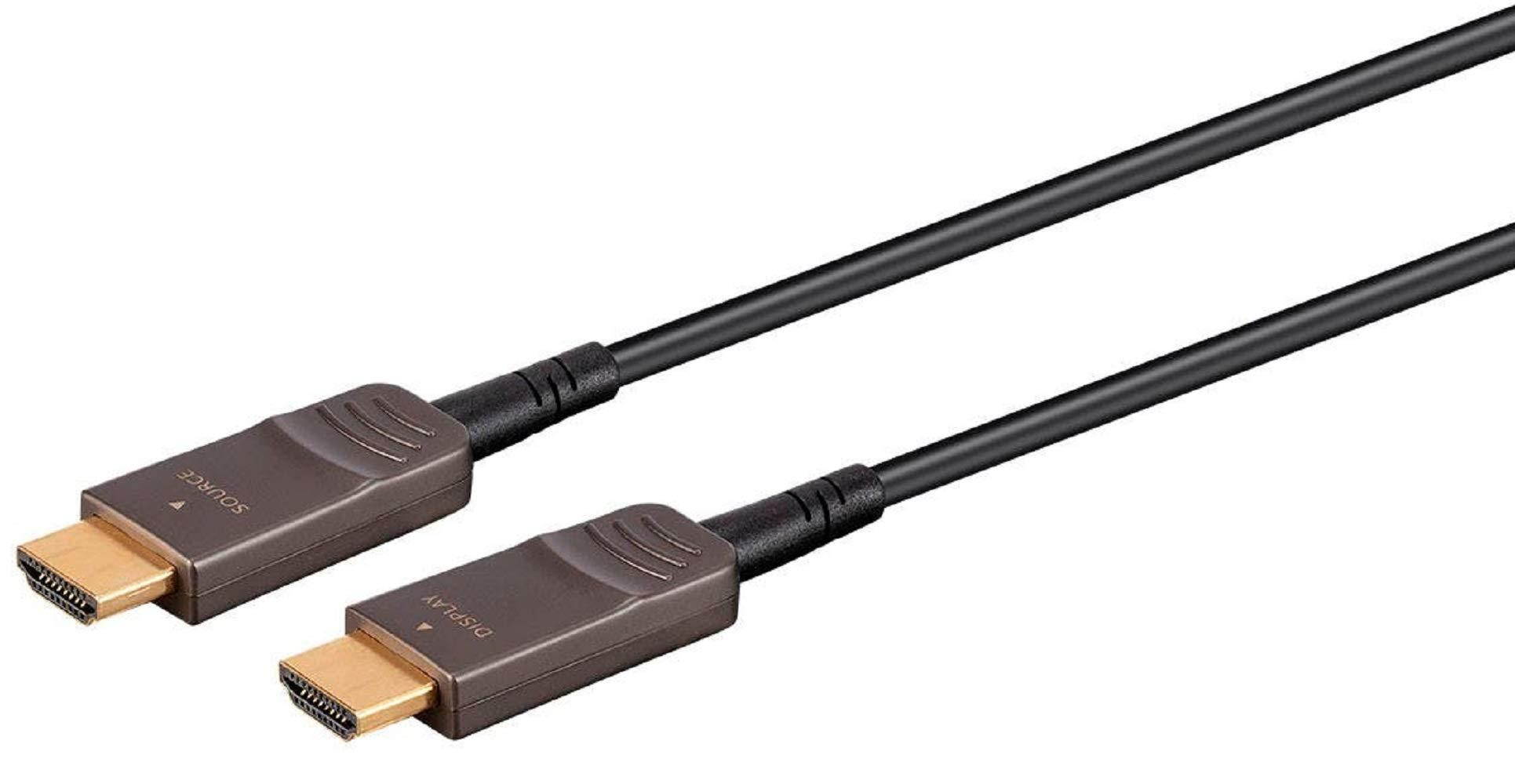 Monoprice Ultra High Speed HDMI Cable - 330 Feet - Black, 8K@120Hz, Dynamic HDR, 48Gbps, Fiber Optic, eARC, AOC, YCbCr 4:4:4 - SlimRun AV Series
