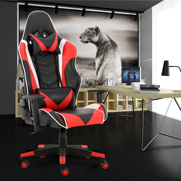 Gaming Chair, High Back PU Leather Office Chair, Adjustable Video Gaming Chairs, Swivel Racing Chair