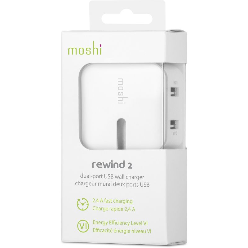 Moshi Rewind 2 (US version) - 120 V AC, 230 V AC Input - 5 V DC/2.40 A Output